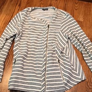 Lucky brand blue and white striped jacket
